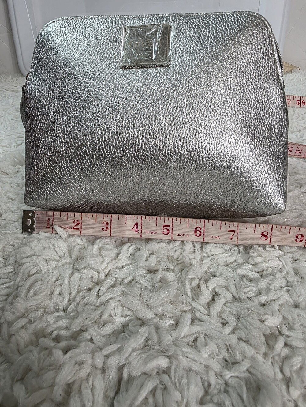 Obagi Silver Metallic Cosmetic Case Bag - Picture 14 of 16